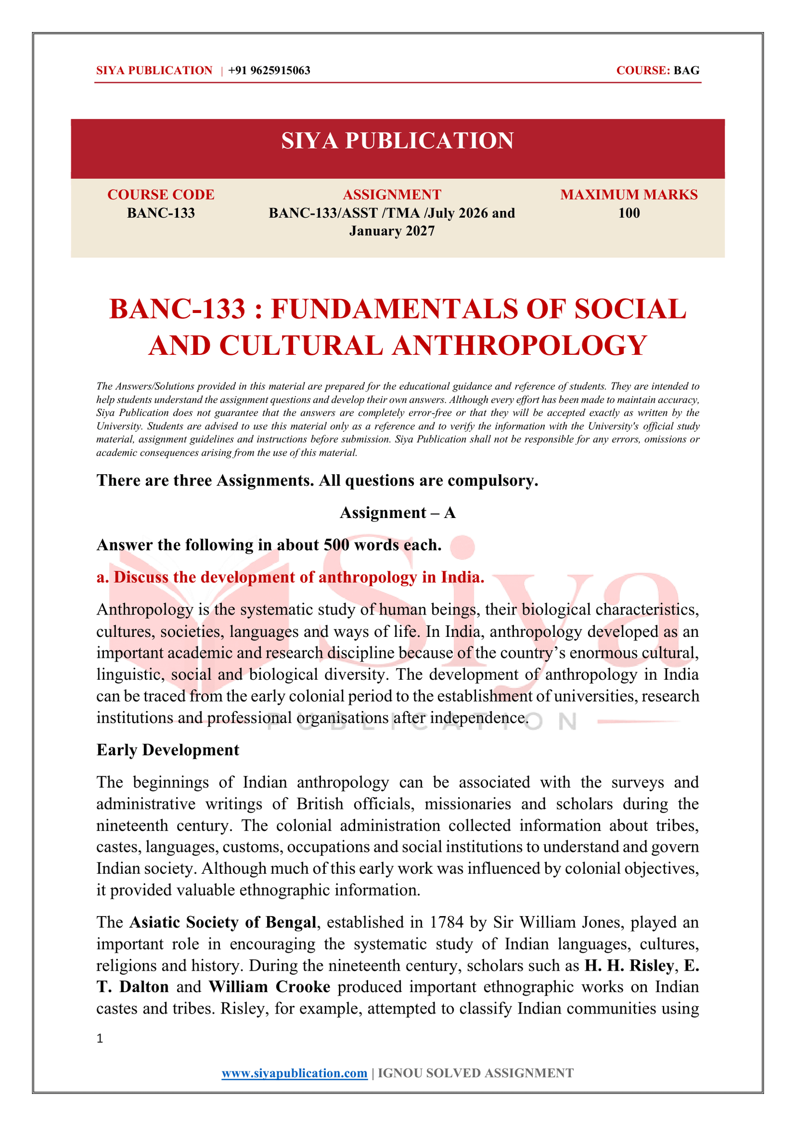 IGNOU BANC-133 Solved Assignment 2026-27 – English Medium - Image 2
