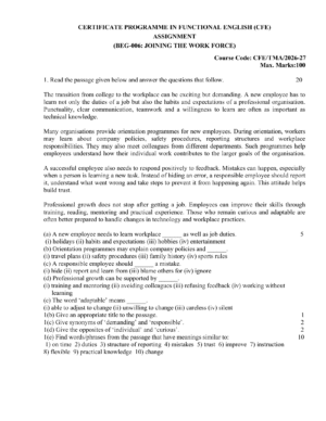IGNOU BEG-006 Solved Assignment 2026-27 – English Medium