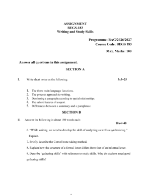IGNOU BEGS-183 Solved Assignment 2026-27 – English Medium