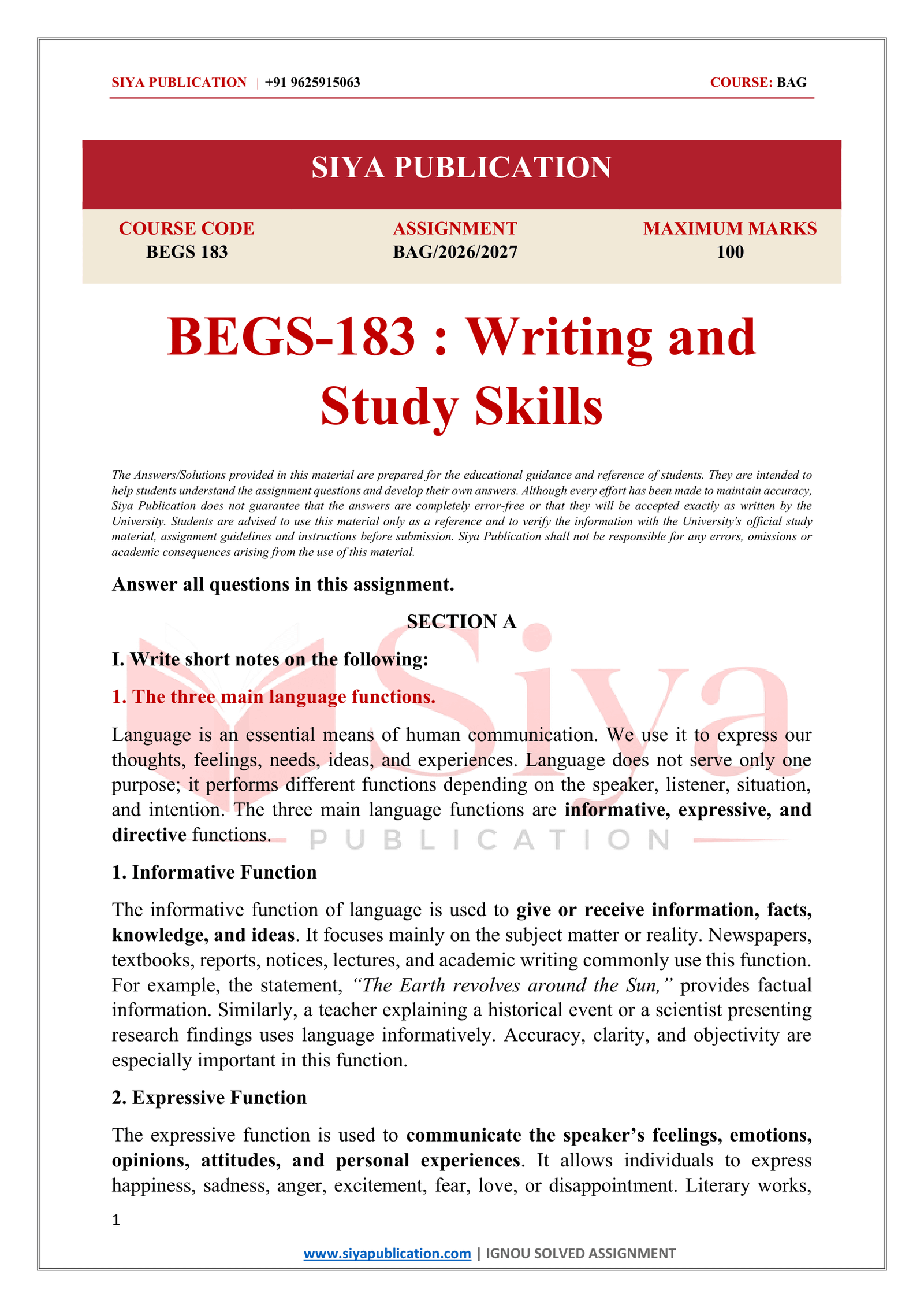 IGNOU BEGS-183 Solved Assignment 2026-27 – English Medium - Image 2