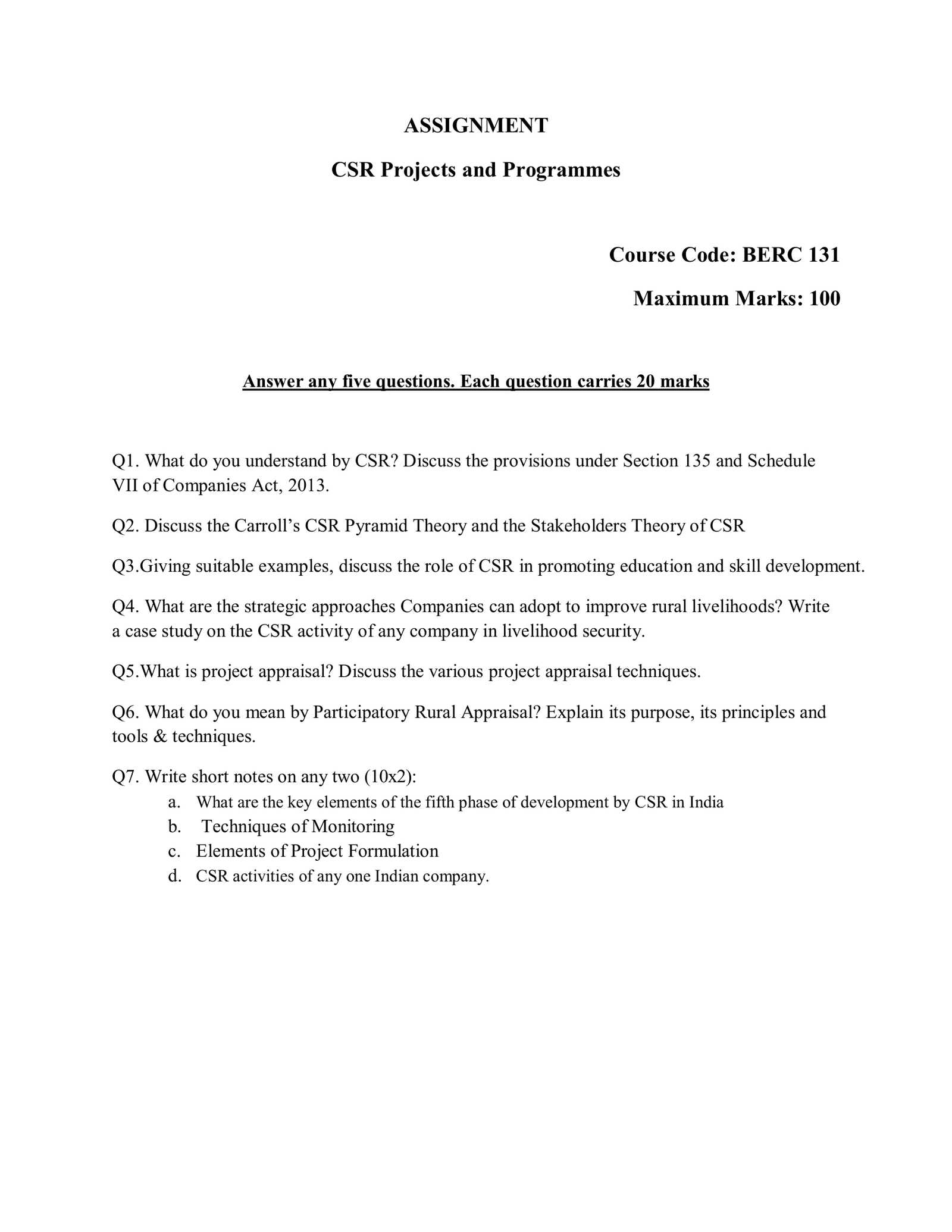IGNOU BERC-131 Solved Assignment 2026-27 – English Medium