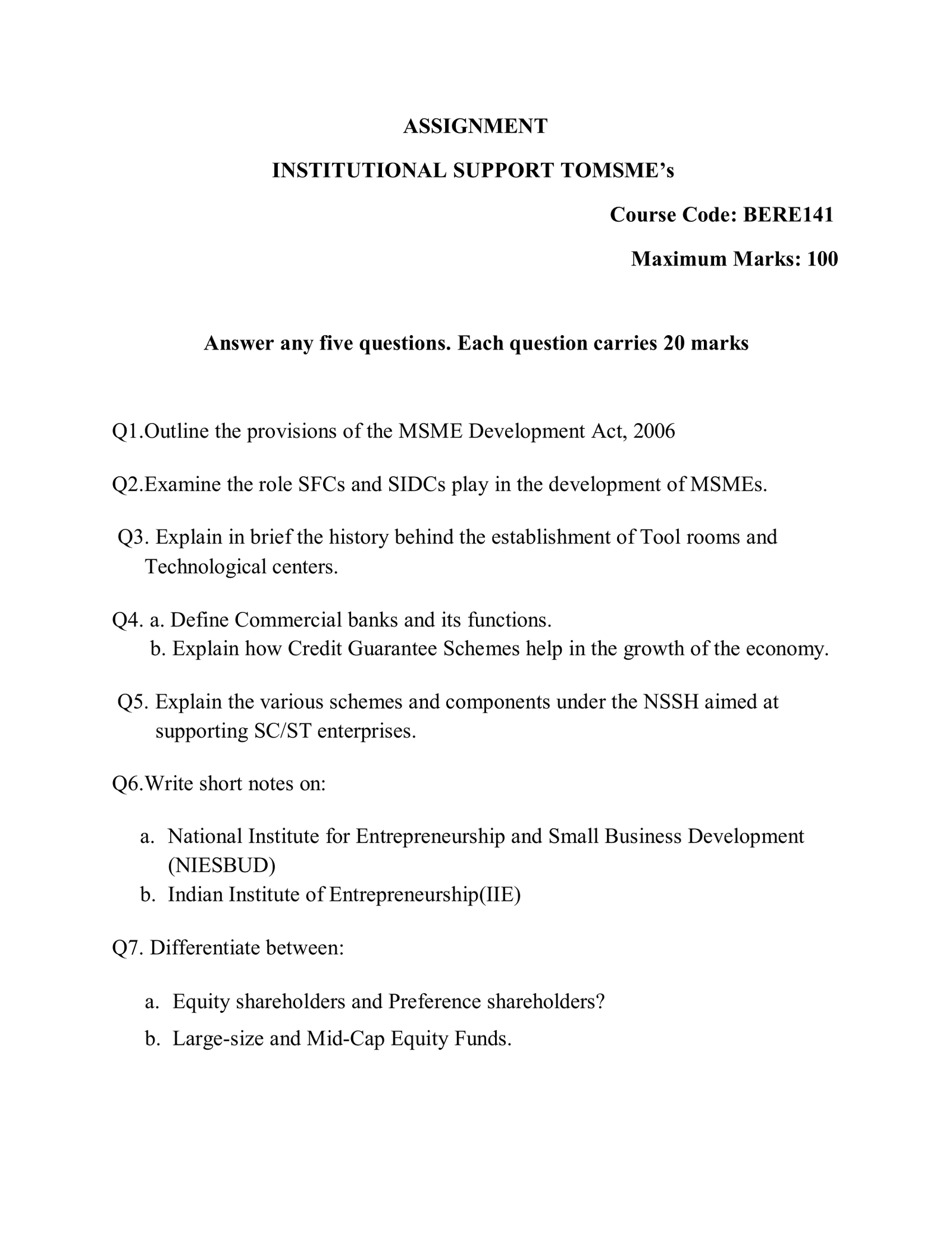 IGNOU BERE-141 Solved Assignment 2026-27 – English Medium