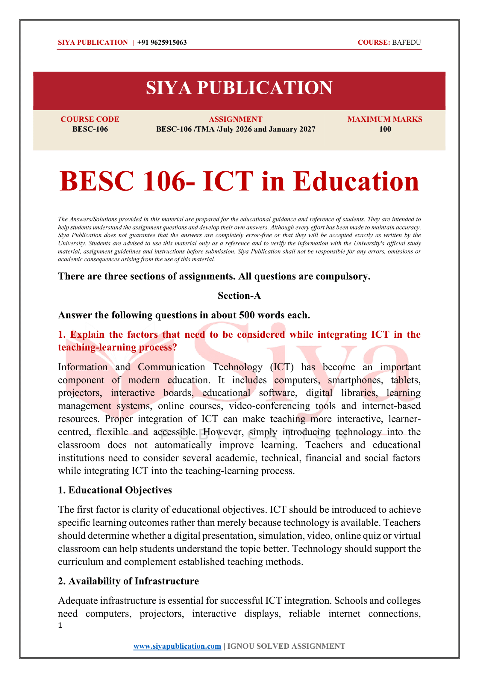 IGNOU BESC-106 Solved Assignment 2026-27 – English Medium - Image 2