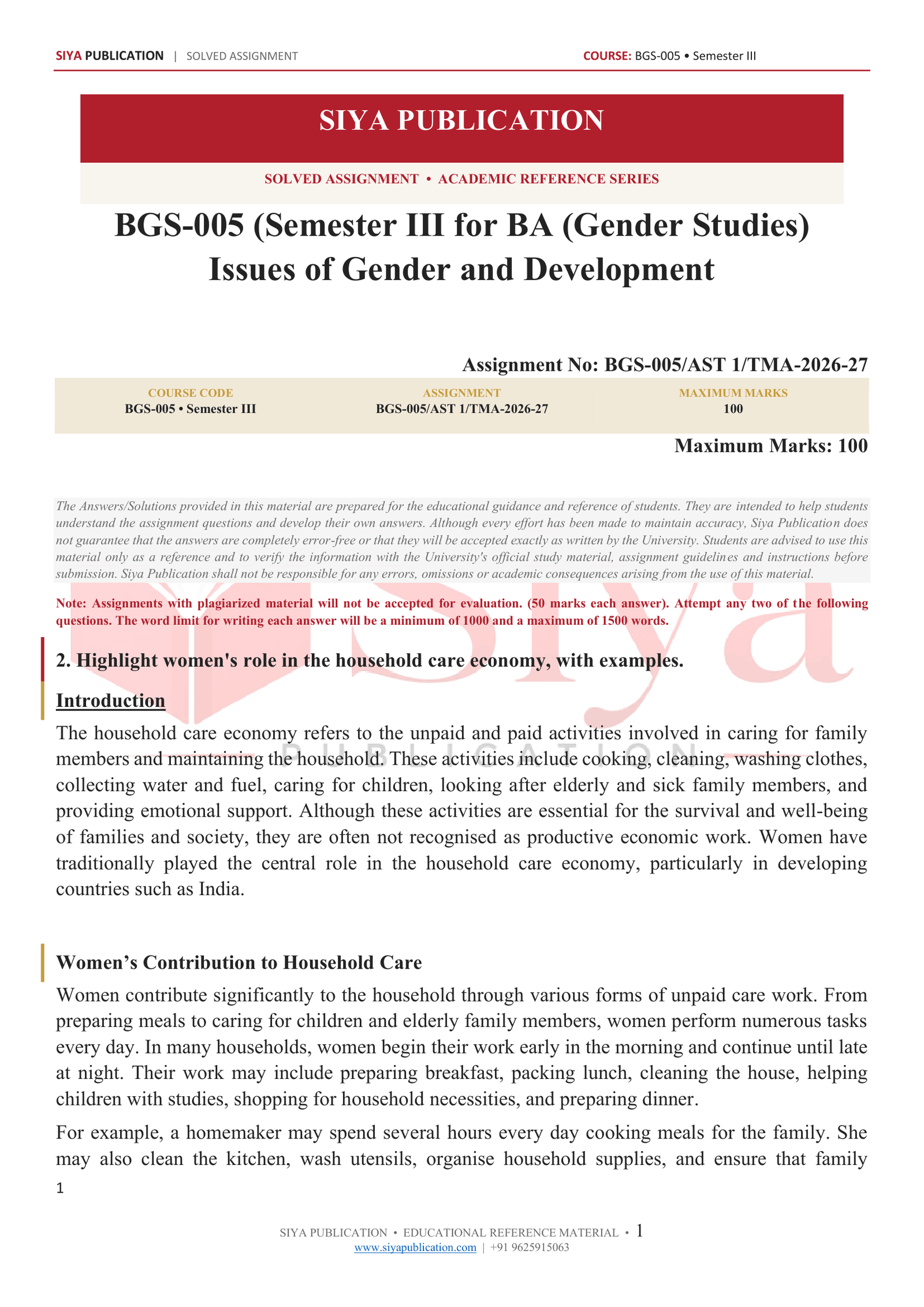 IGNOU BGS-005 Solved Assignment 2026-27 – English Medium - Image 2