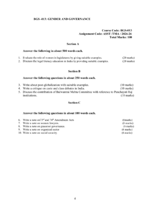 IGNOU BGS-013 Solved Assignment 2026-27 – English Medium