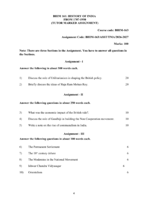 IGNOU BHIM-163 Solved Assignment 2026-27 – English Medium