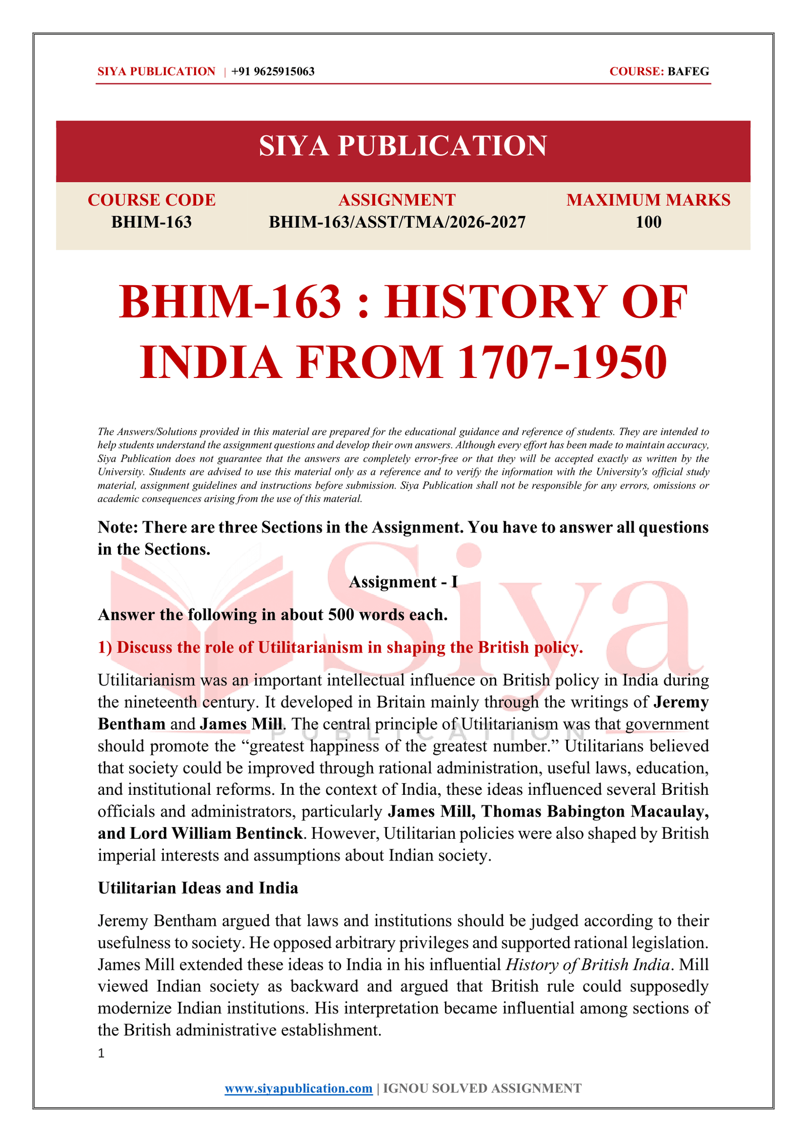IGNOU BHIM-163 Solved Assignment 2026-27 – English Medium - Image 2