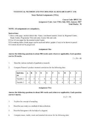 IGNOU BPCC-134 Solved Assignment 2026-27 – English Medium