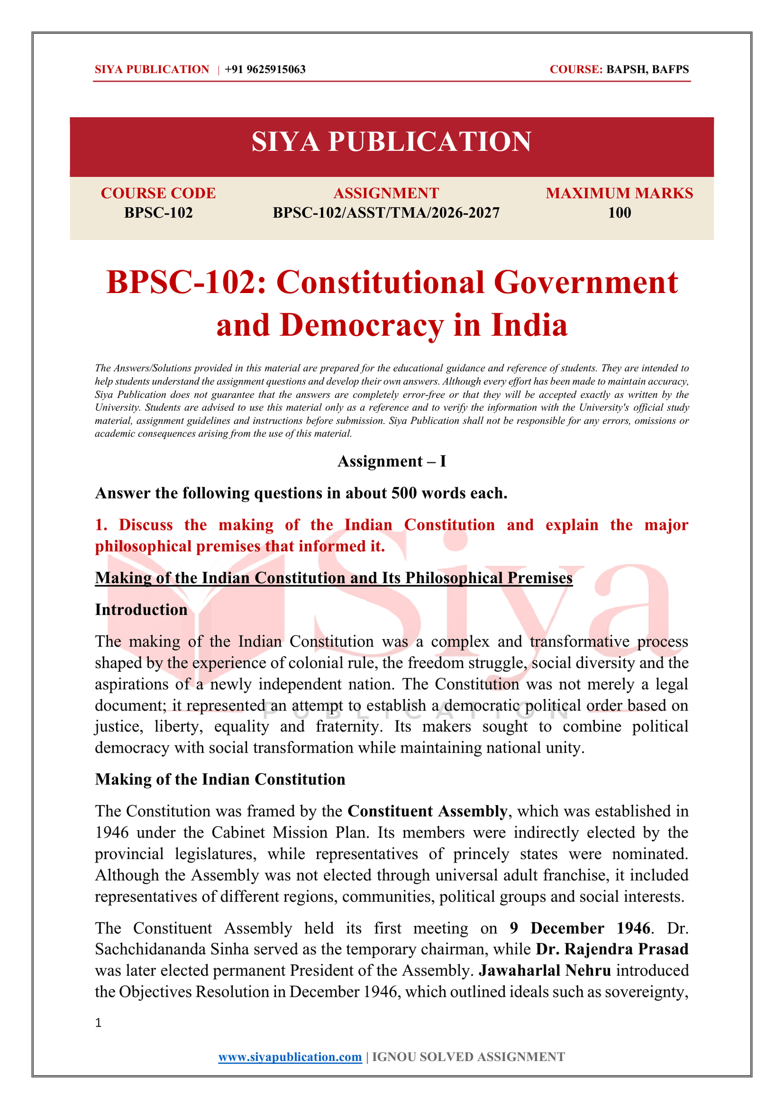 IGNOU BPSC-102 Solved Assignment 2026-27 – English Medium - Image 2
