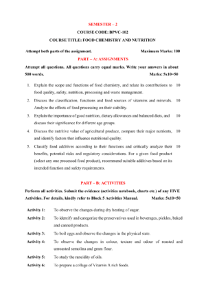 IGNOU BPVC-102 Solved Assignment 2026-27 – English Medium