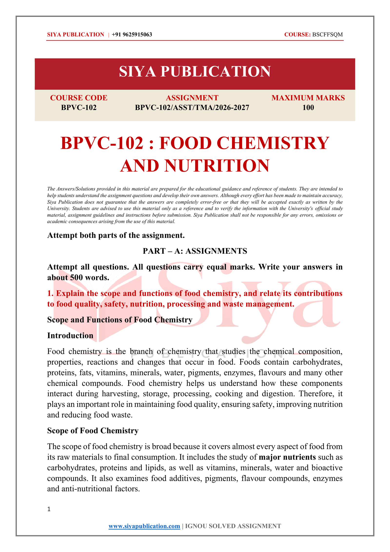 IGNOU BPVC-102 Solved Assignment 2026-27 – English Medium - Image 2