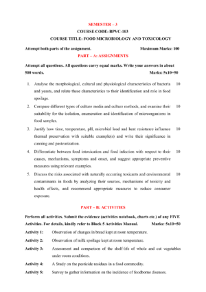 IGNOU BPVC-103 Solved Assignment 2026-27 – English Medium