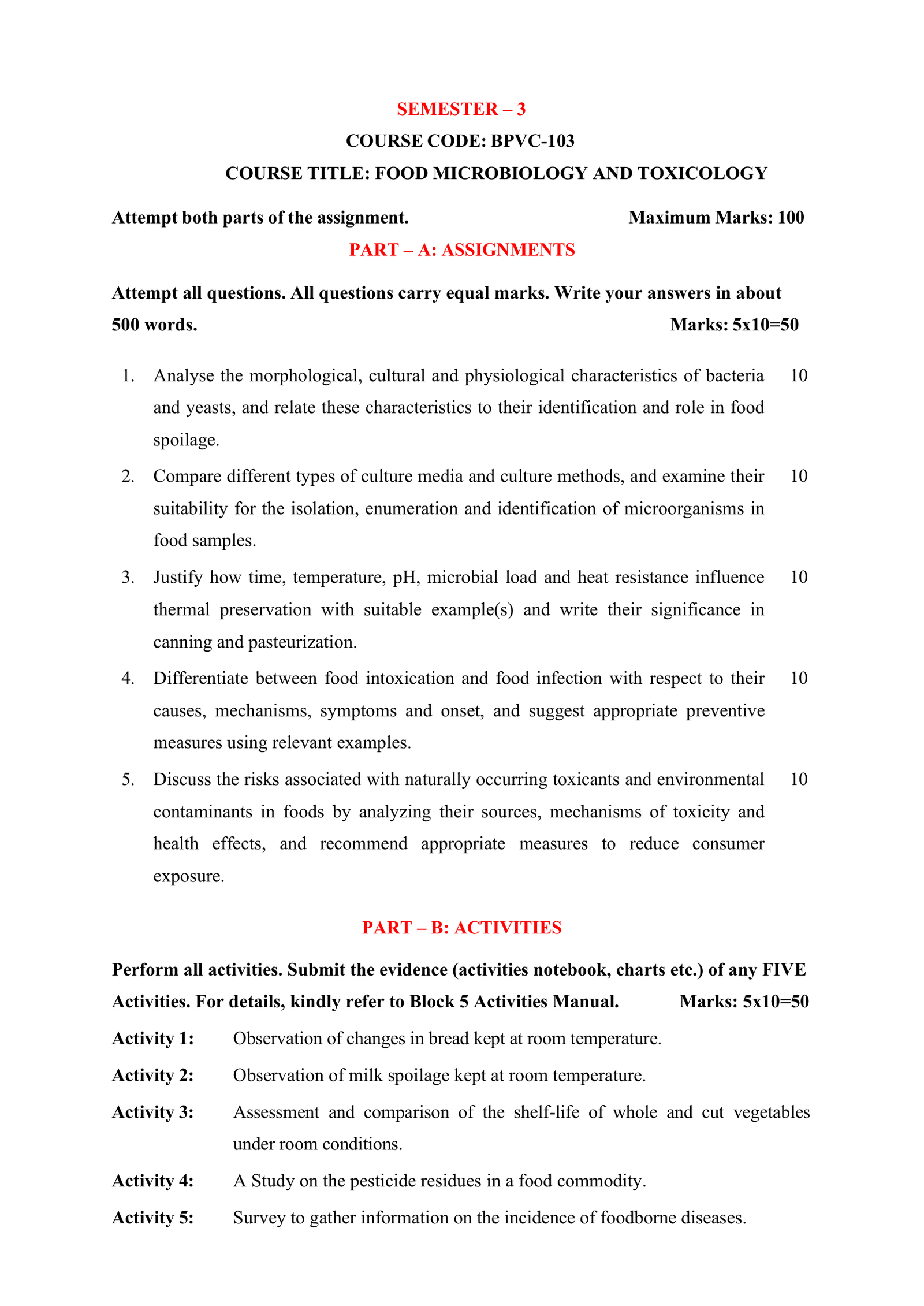 IGNOU BPVC-103 Solved Assignment 2026-27 – English Medium