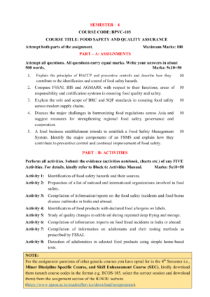 IGNOU BPVC-105 Solved Assignment 2026-27 – English Medium