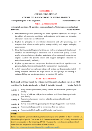 IGNOU BPVC-107 Solved Assignment 2026-27 – English Medium