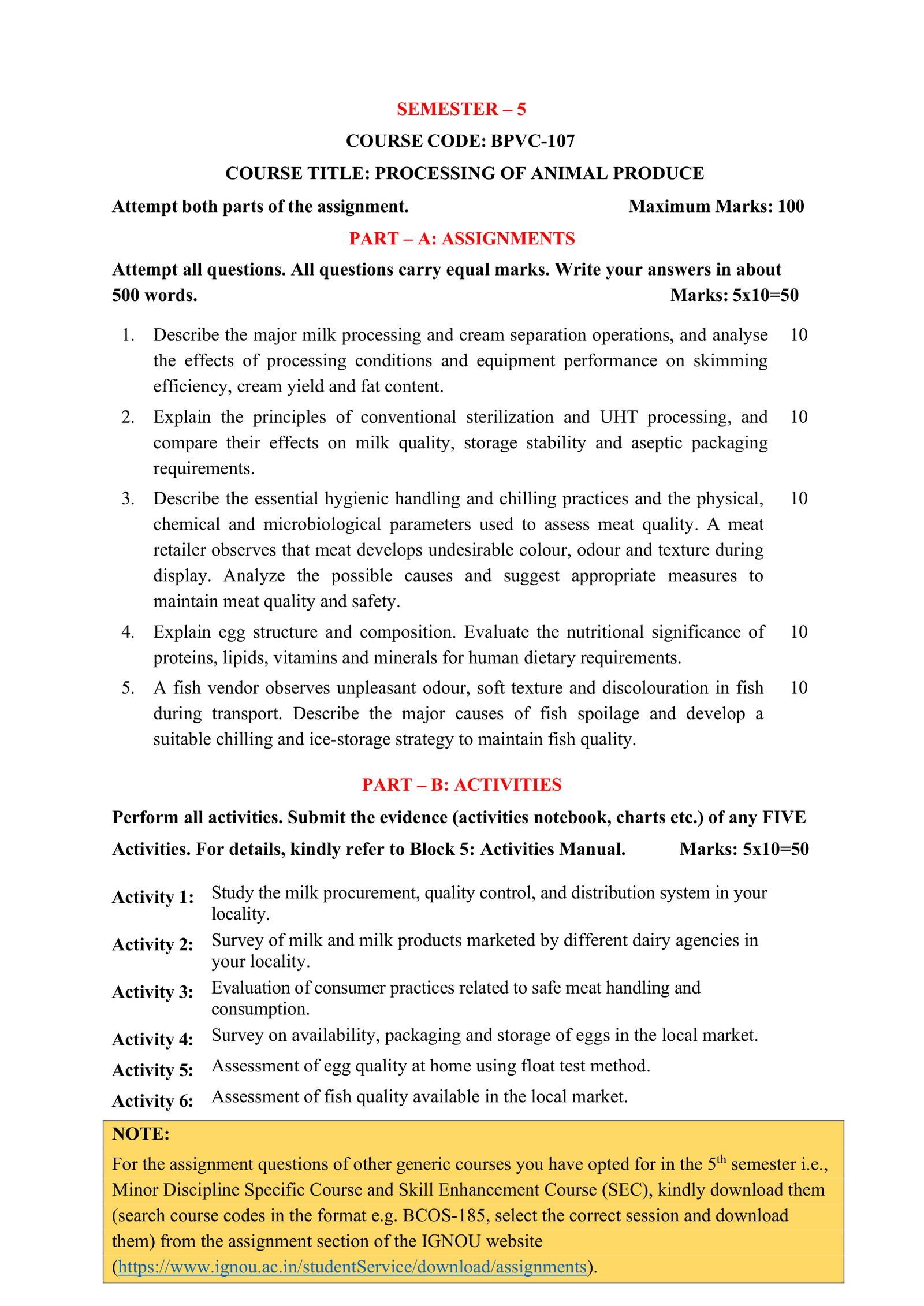 IGNOU BPVC-107 Solved Assignment 2026-27 – English Medium