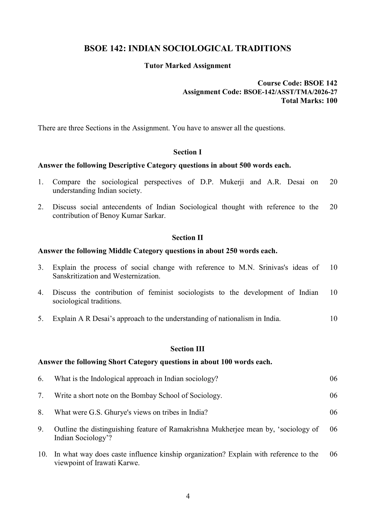 IGNOU BSOE-142 Solved Assignment 2026-27 – English Medium