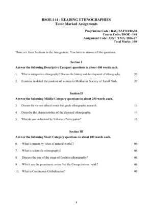 IGNOU BSOE-144 Solved Assignment 2026-27 – English Medium