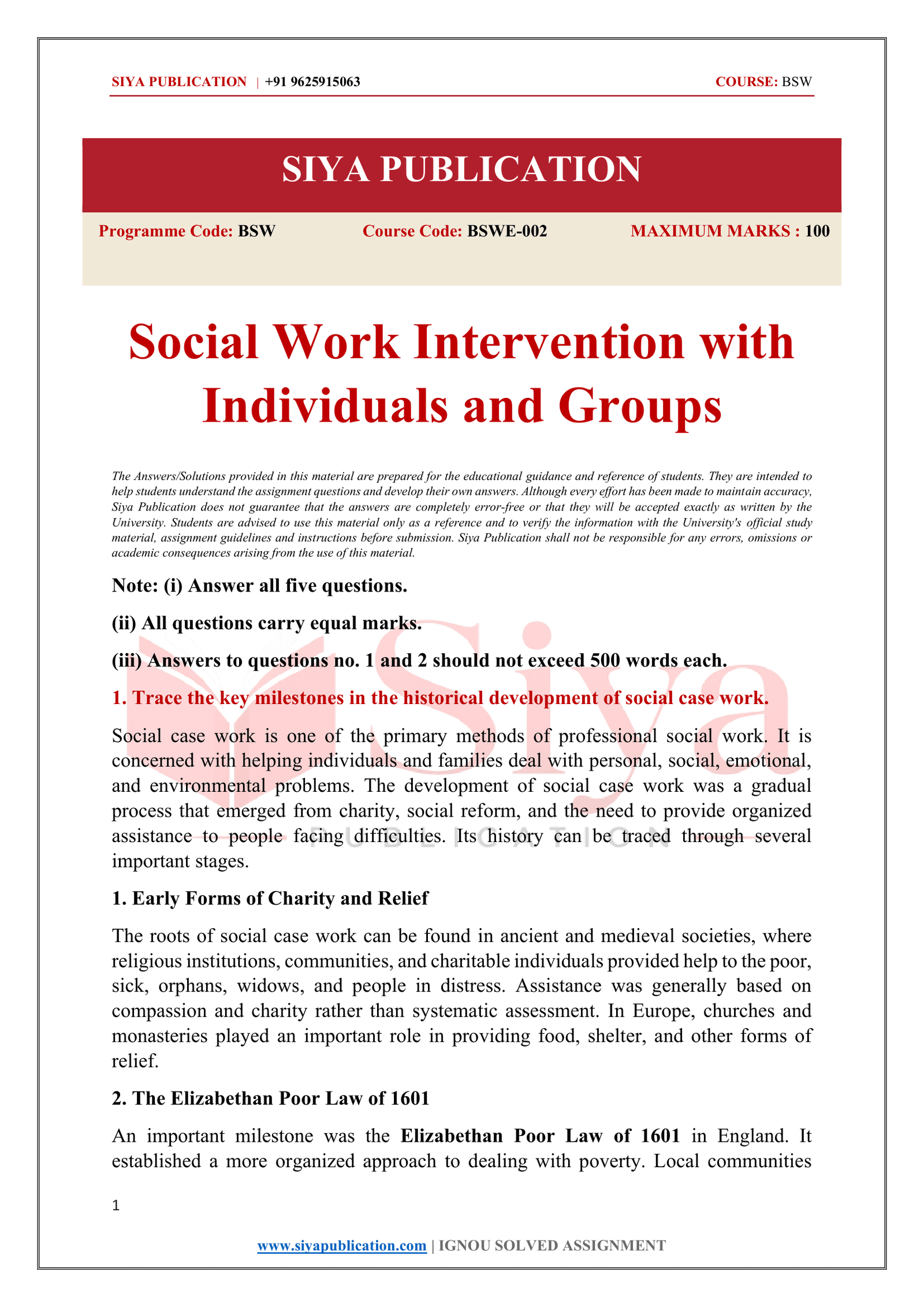IGNOU BSWE-002 Solved Assignment 2026-27 – English Medium - Image 2