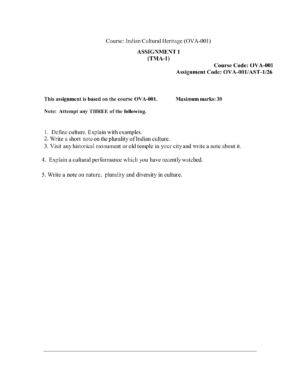 IGNOU OVA-001 Solved Assignment JULY 2026 – English Medium
