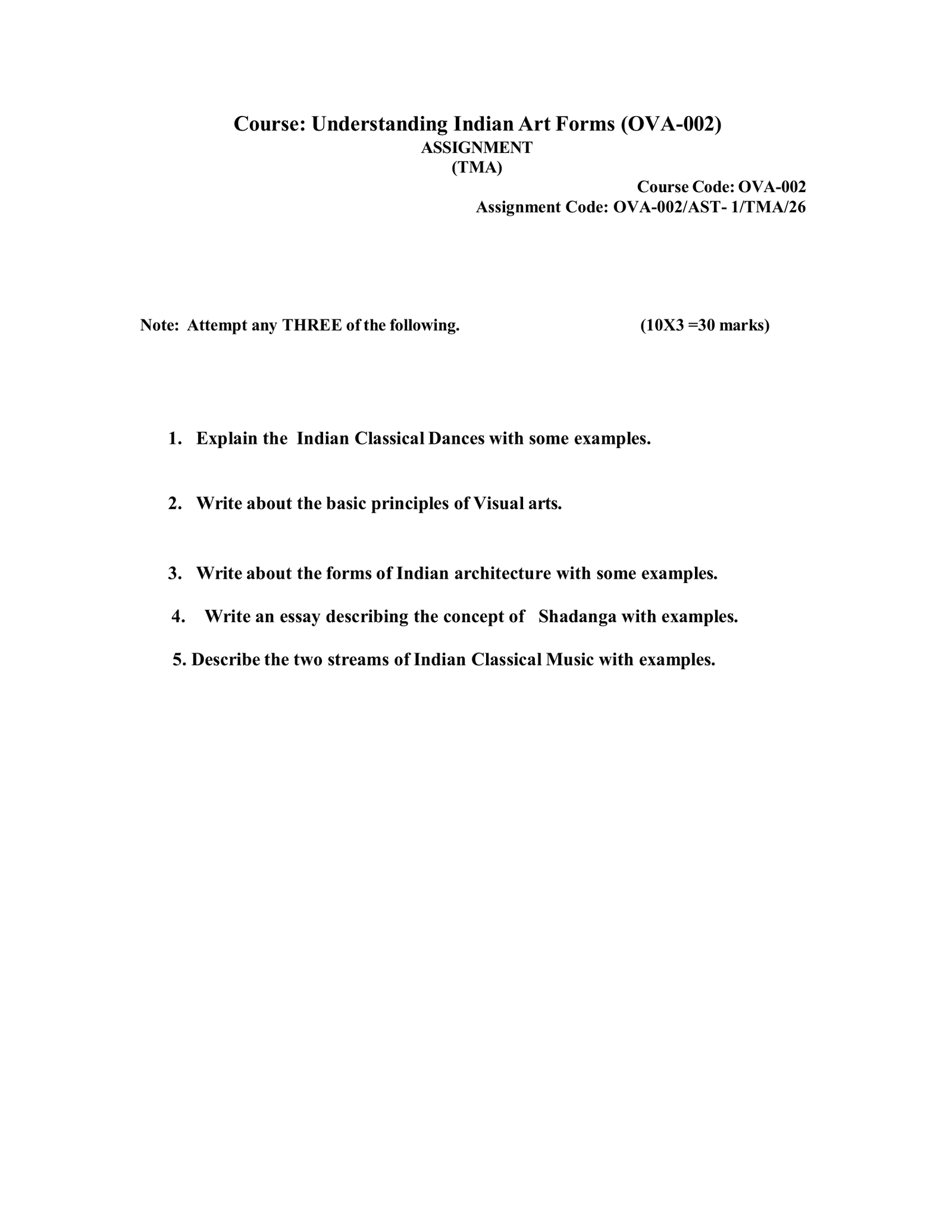 IGNOU OVA-002 Solved Assignment JULY 2026 – English Medium
