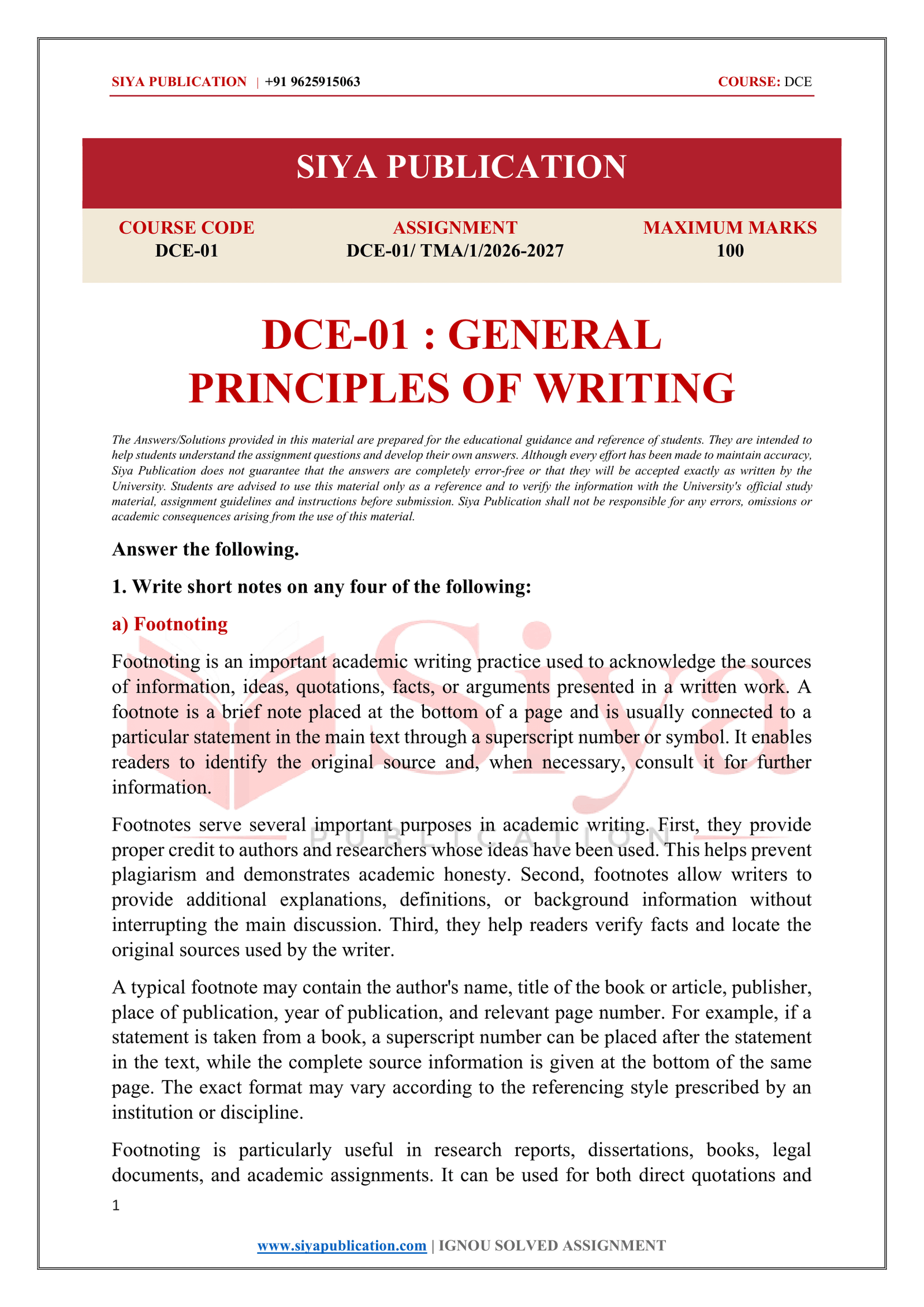 IGNOU DCE-01 Solved Assignment 2026-27 – English Medium - Image 2