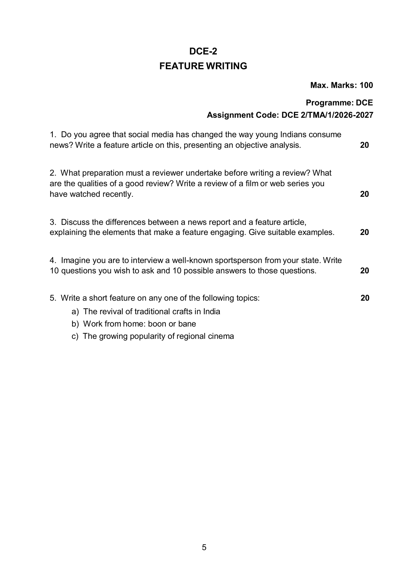 IGNOU DCE-02 Solved Assignment 2026-27 – English Medium