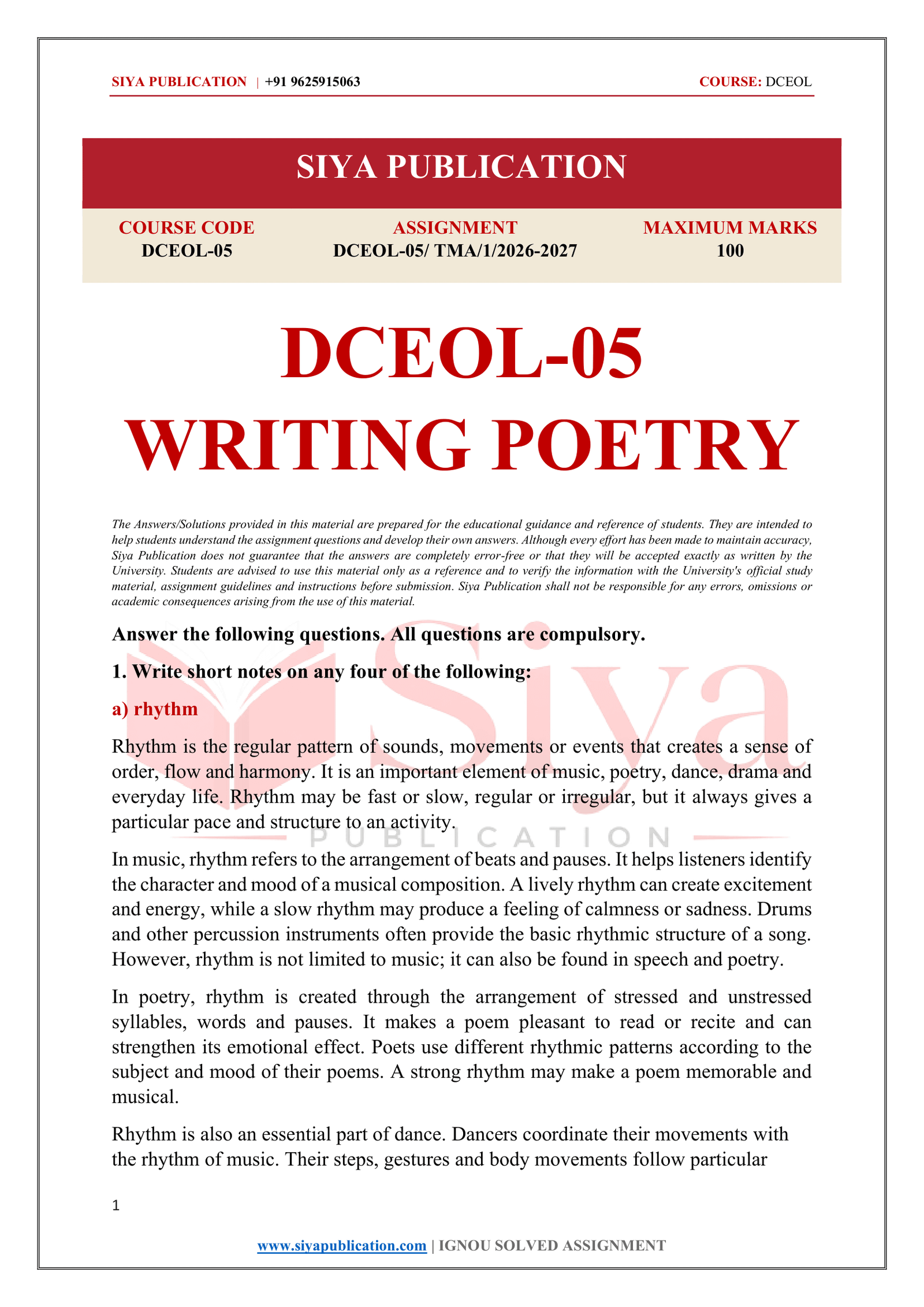 IGNOU DCEOL-05 Solved Assignment 2026-27 – English Medium - Image 2