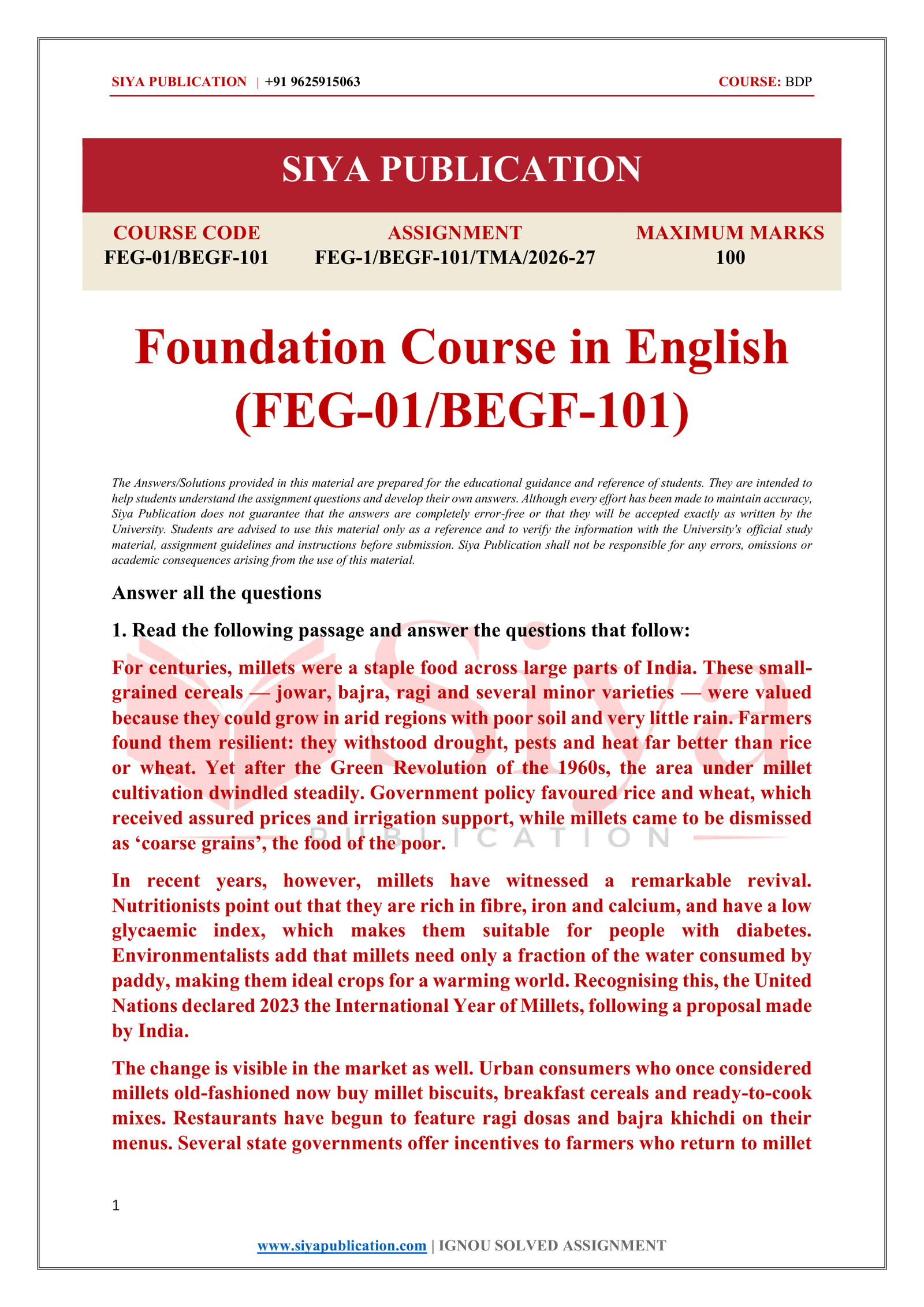 IGNOU FEG-01/BEGF-101 Solved Assignment 2026-27 – English Medium - Image 2