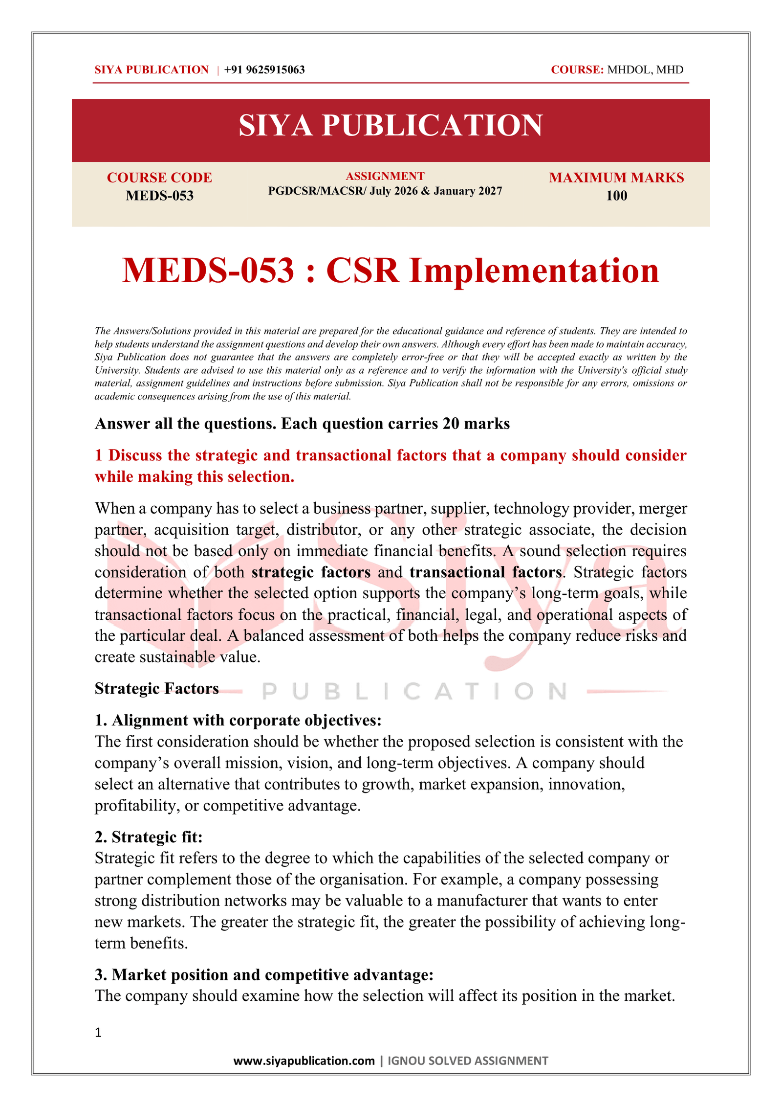 IGNOU MEDS-053 Solved Assignment 2026-27 – English Medium - Image 2
