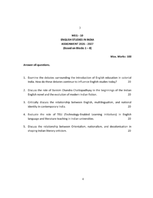 IGNOU MEG-010 Solved Assignment 2026-27 – English Medium