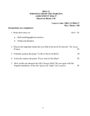 IGNOU MEG-013 Solved Assignment 2026-27 – English Medium