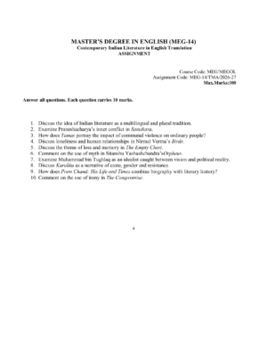 IGNOU MEG-014 Solved Assignment 2026-27 – English Medium