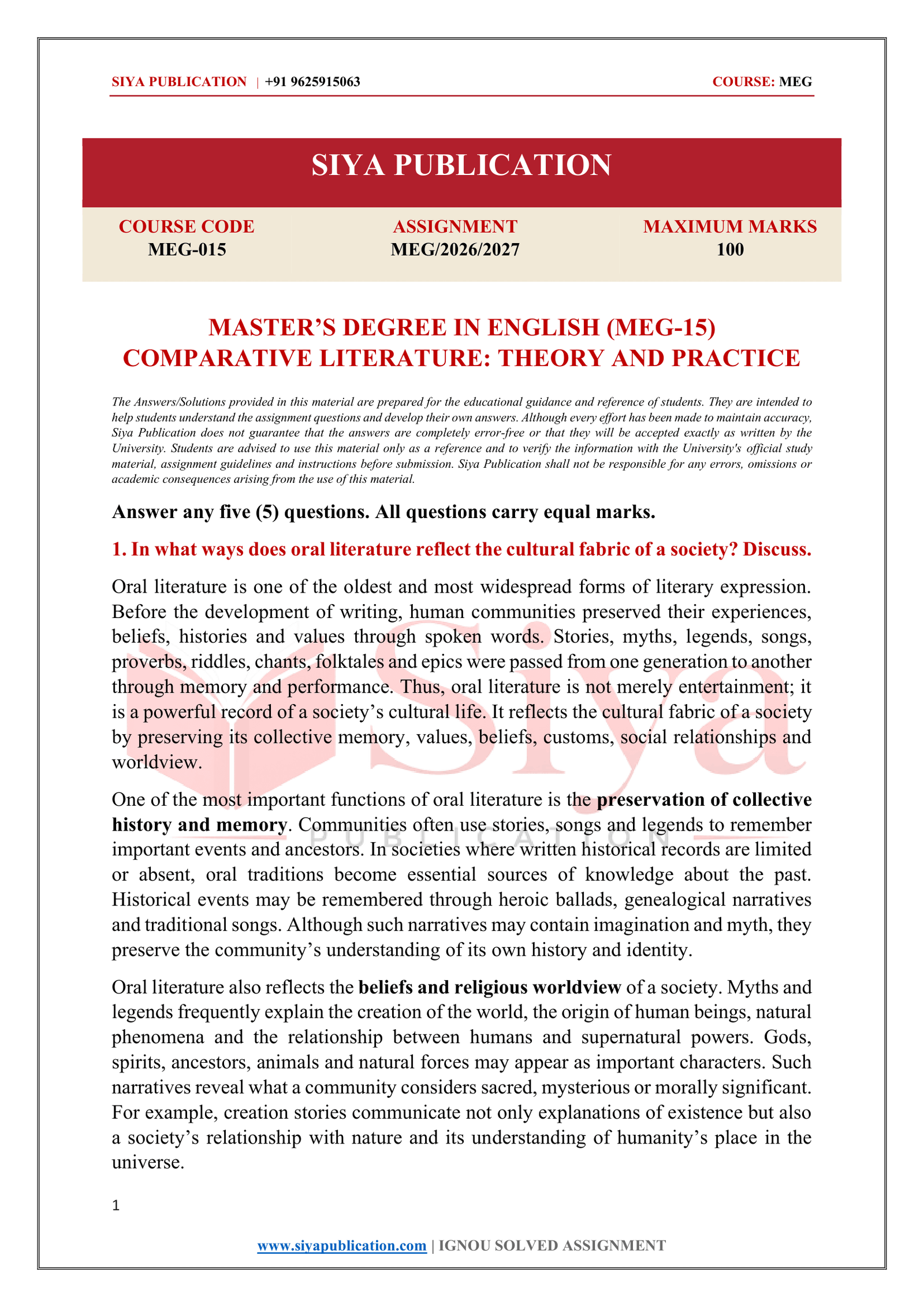 IGNOU MEG-015 Solved Assignment 2026-27 – English Medium - Image 2