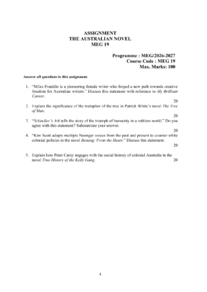 IGNOU MEG-019 Solved Assignment 2026-27 – English Medium