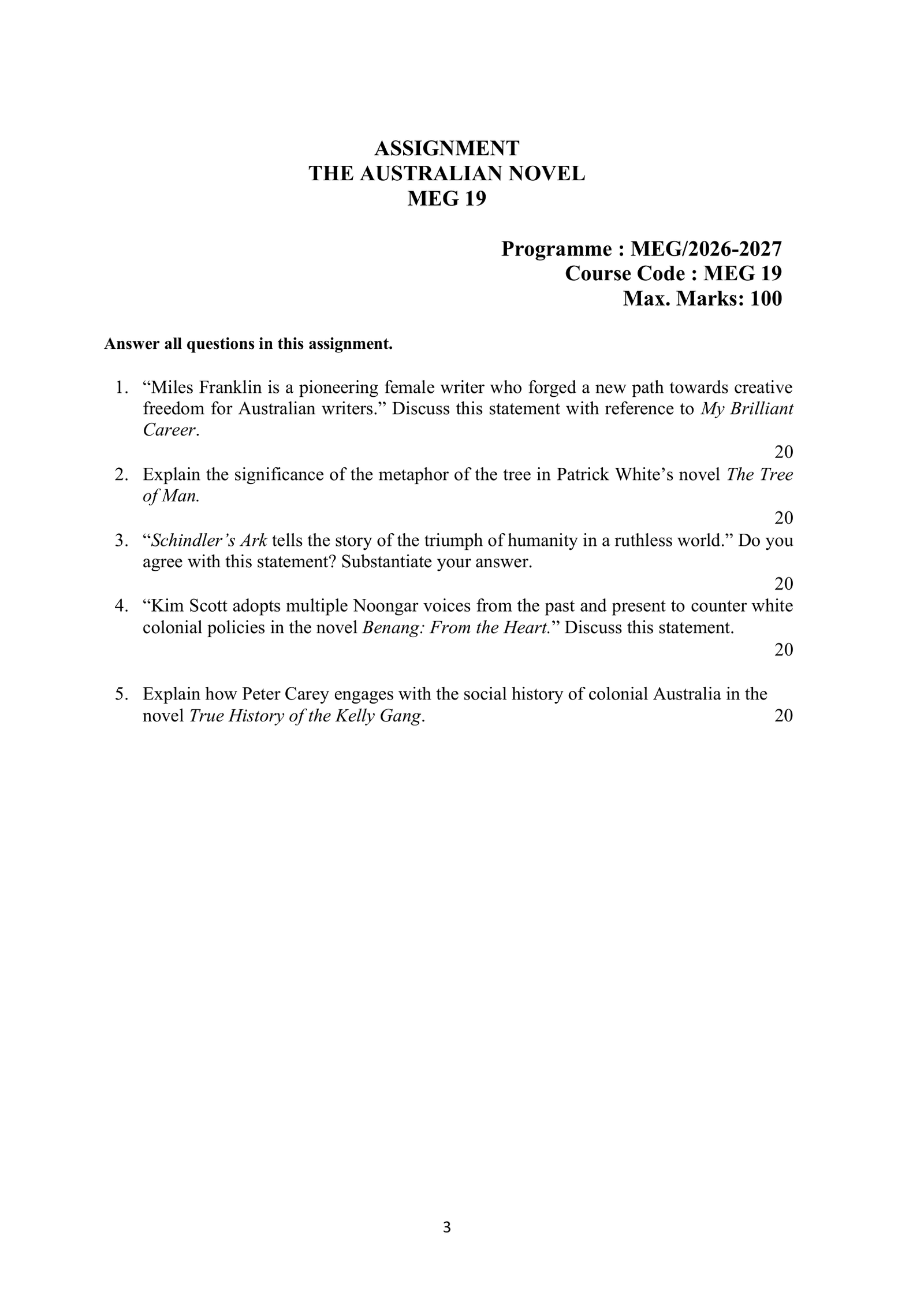 IGNOU MEG-019 Solved Assignment 2026-27 – English Medium