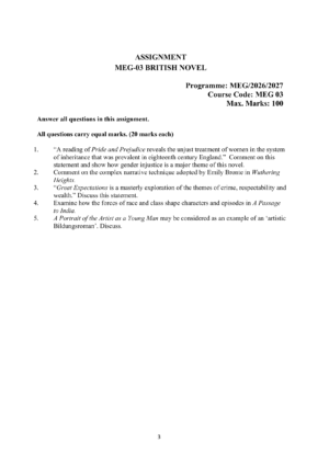 IGNOU MEG-03 Solved Assignment 2026-27 – English Medium