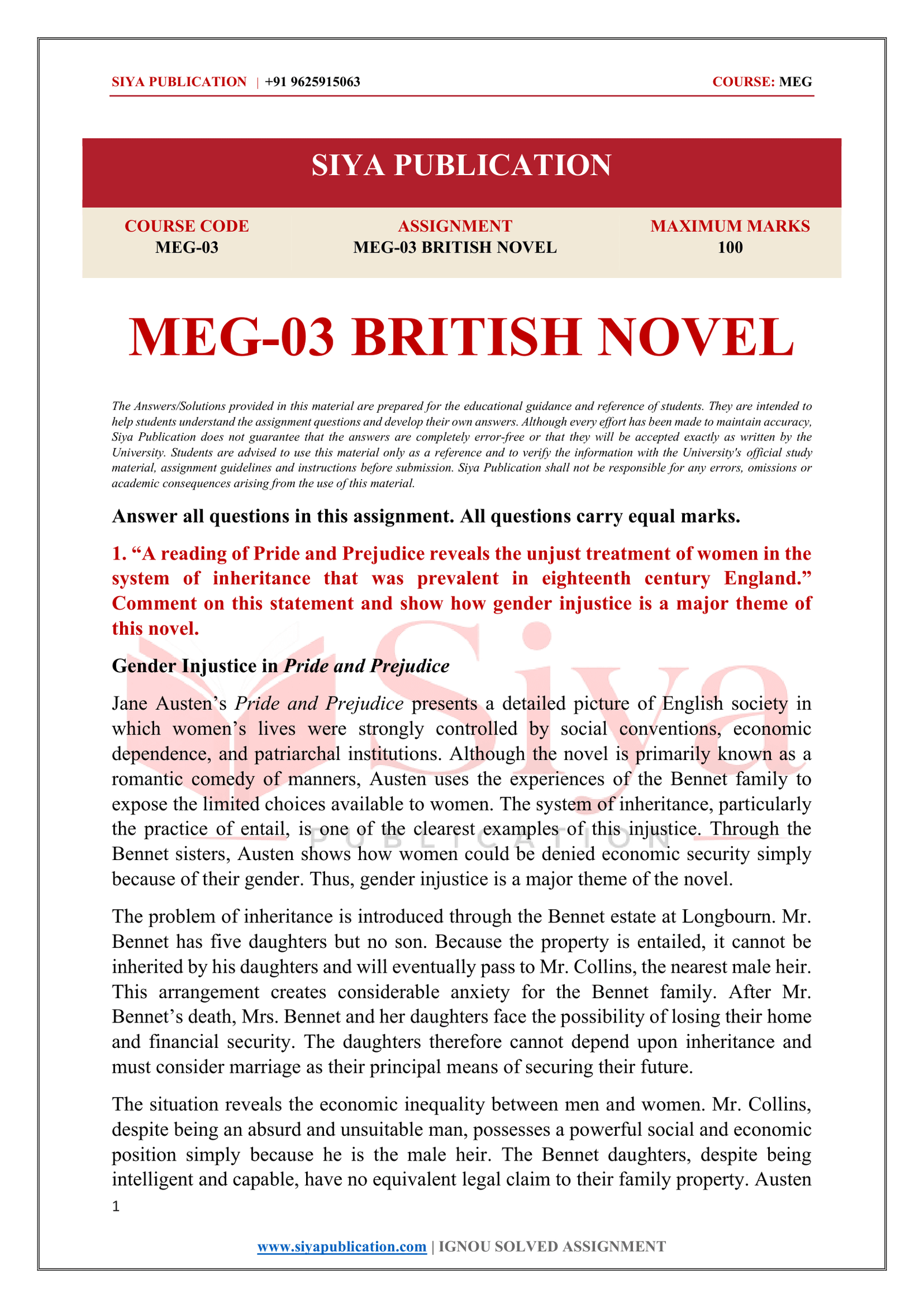 IGNOU MEG-03 Solved Assignment 2026-27 – English Medium - Image 2