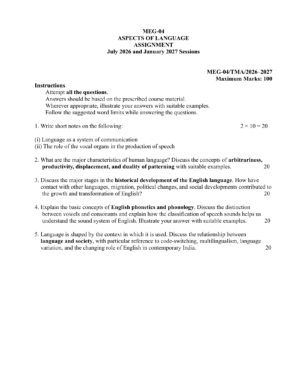 IGNOU MEG-04 Solved Assignment 2026-27 – English Medium