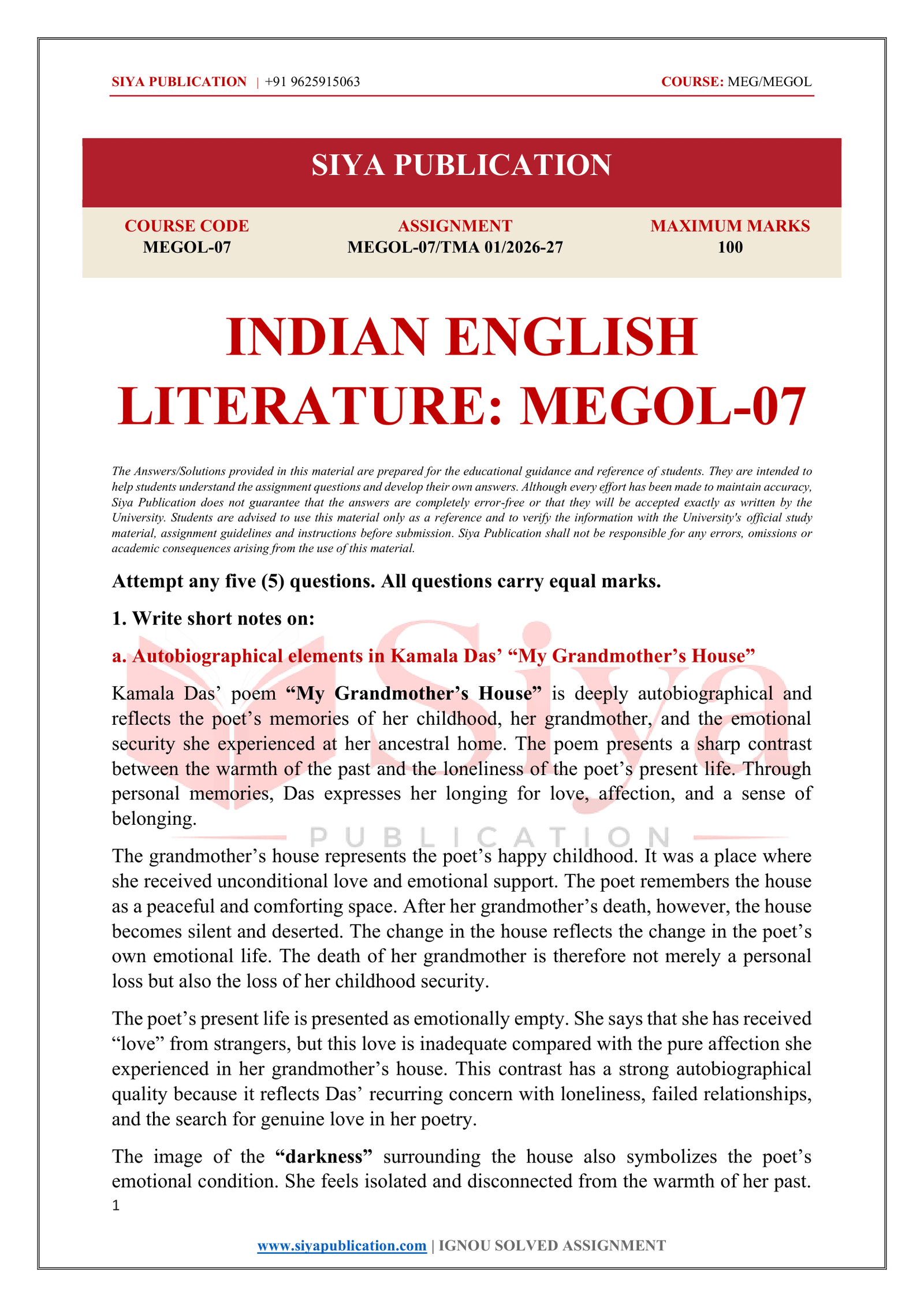 IGNOU MEG-07 Solved Assignment 2026-27 – English Medium - Image 2
