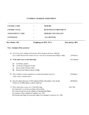 IGNOU MER-001 Solved Assignment 2026-27 – English Medium