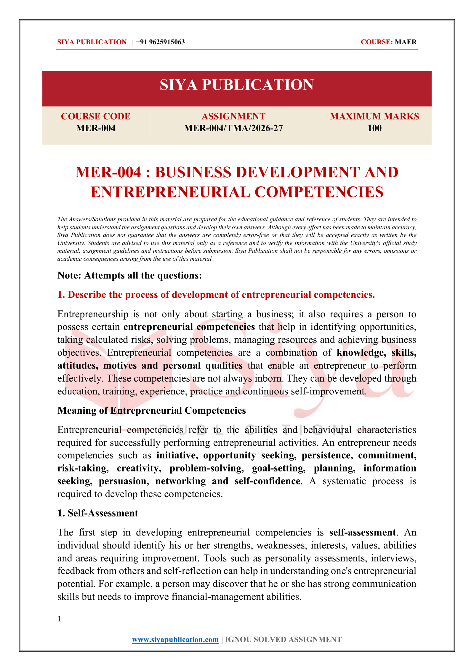 IGNOU MER-004 Solved Assignment 2026-27 – English Medium - Image 2