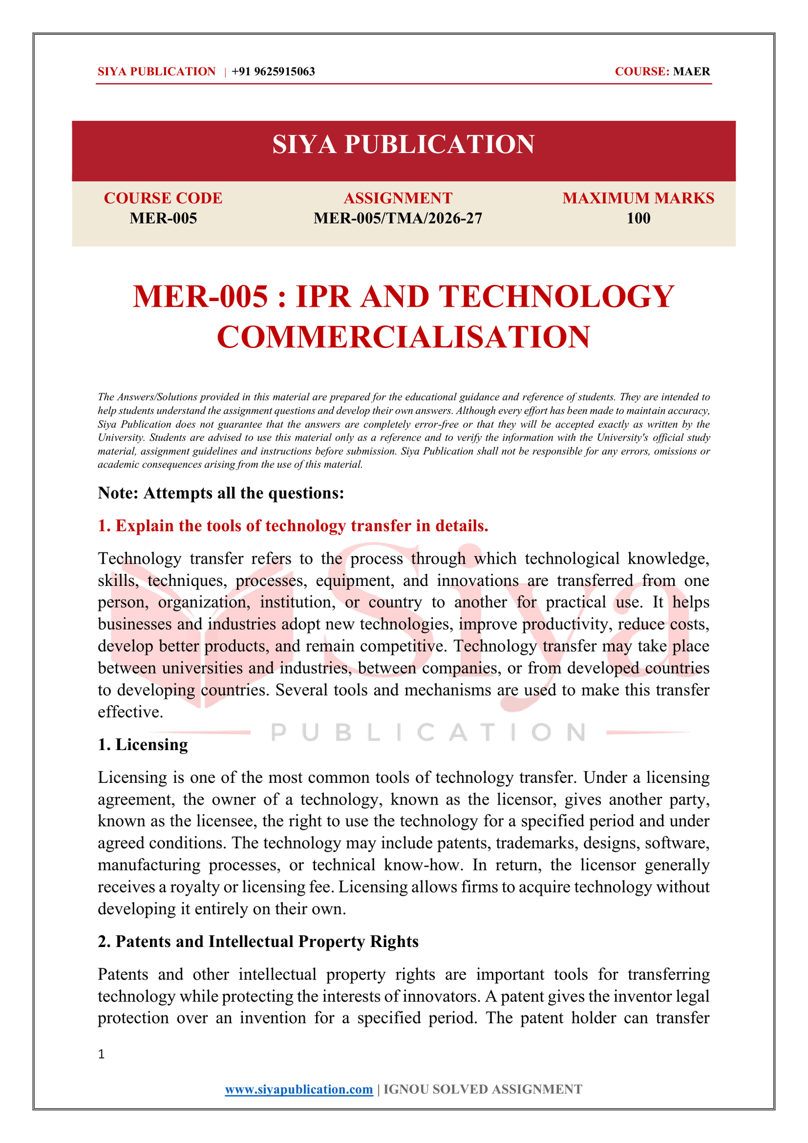 IGNOU MER-005 Solved Assignment 2026-27 – English Medium - Image 2