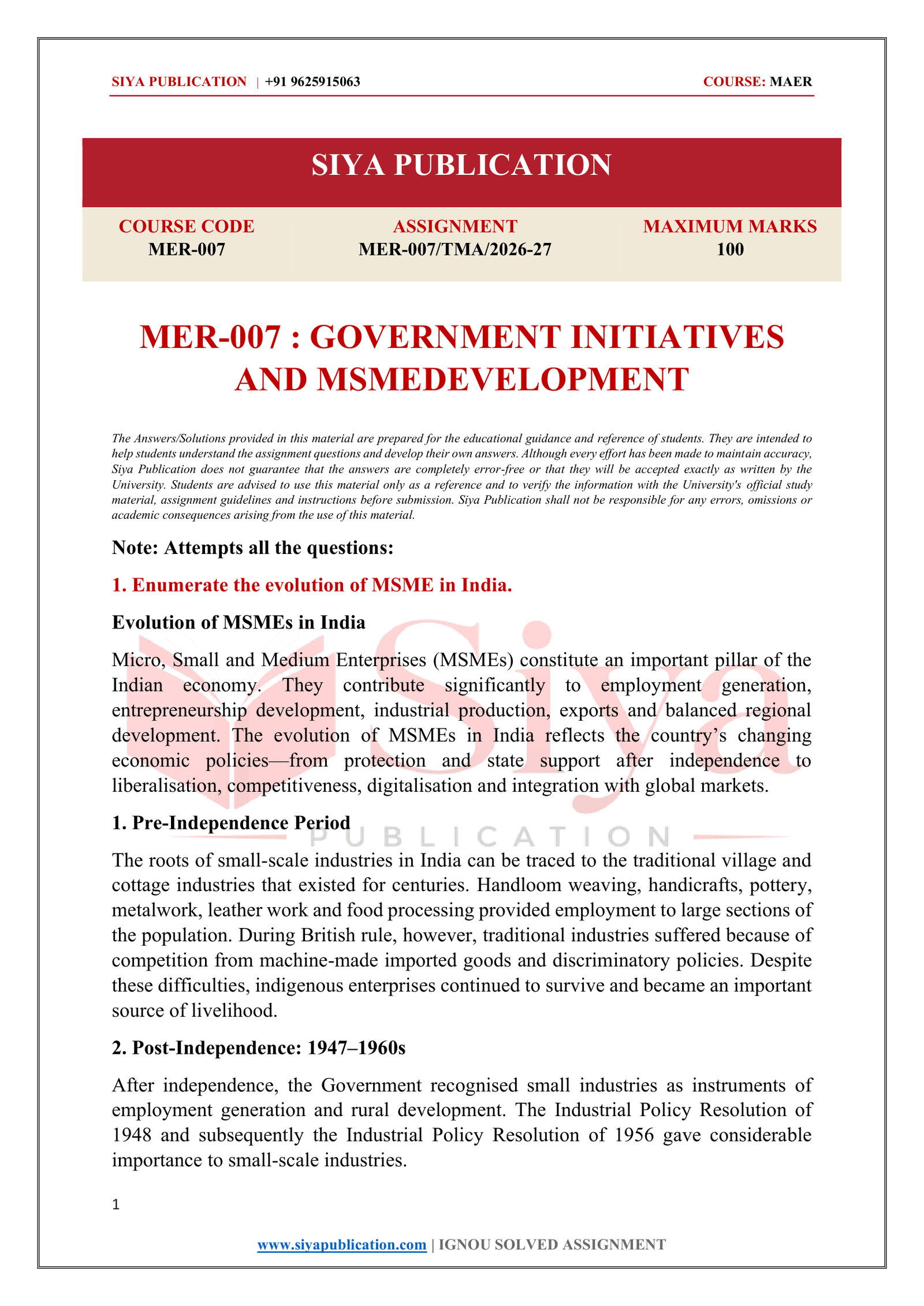 IGNOU MER-007 Solved Assignment 2026-27 – English Medium - Image 2