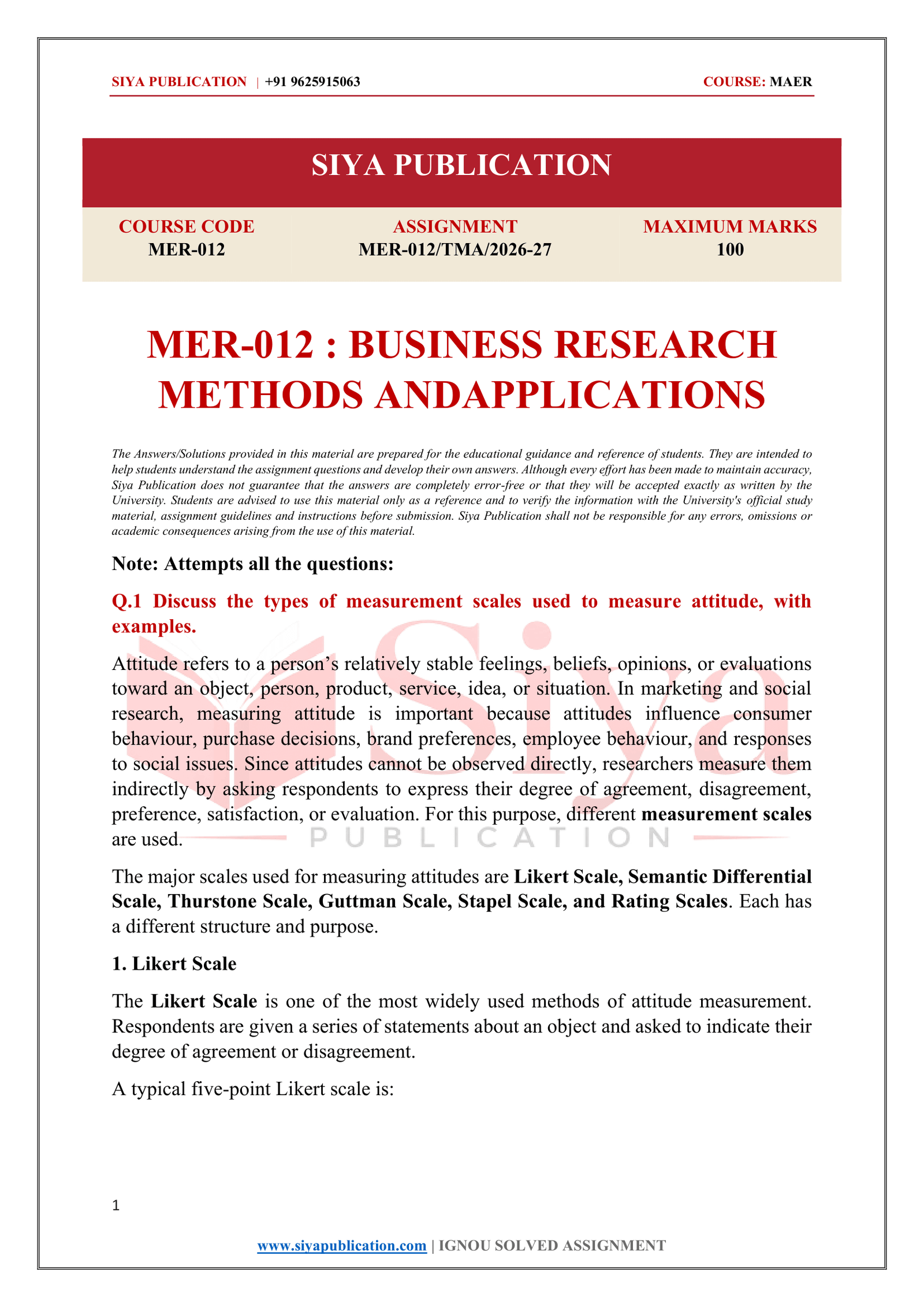 IGNOU MER-012 Solved Assignment 2026-27 – English Medium - Image 2