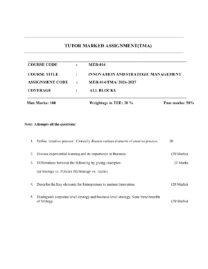 IGNOU MER-014 Solved Assignment 2026-27 – English Medium