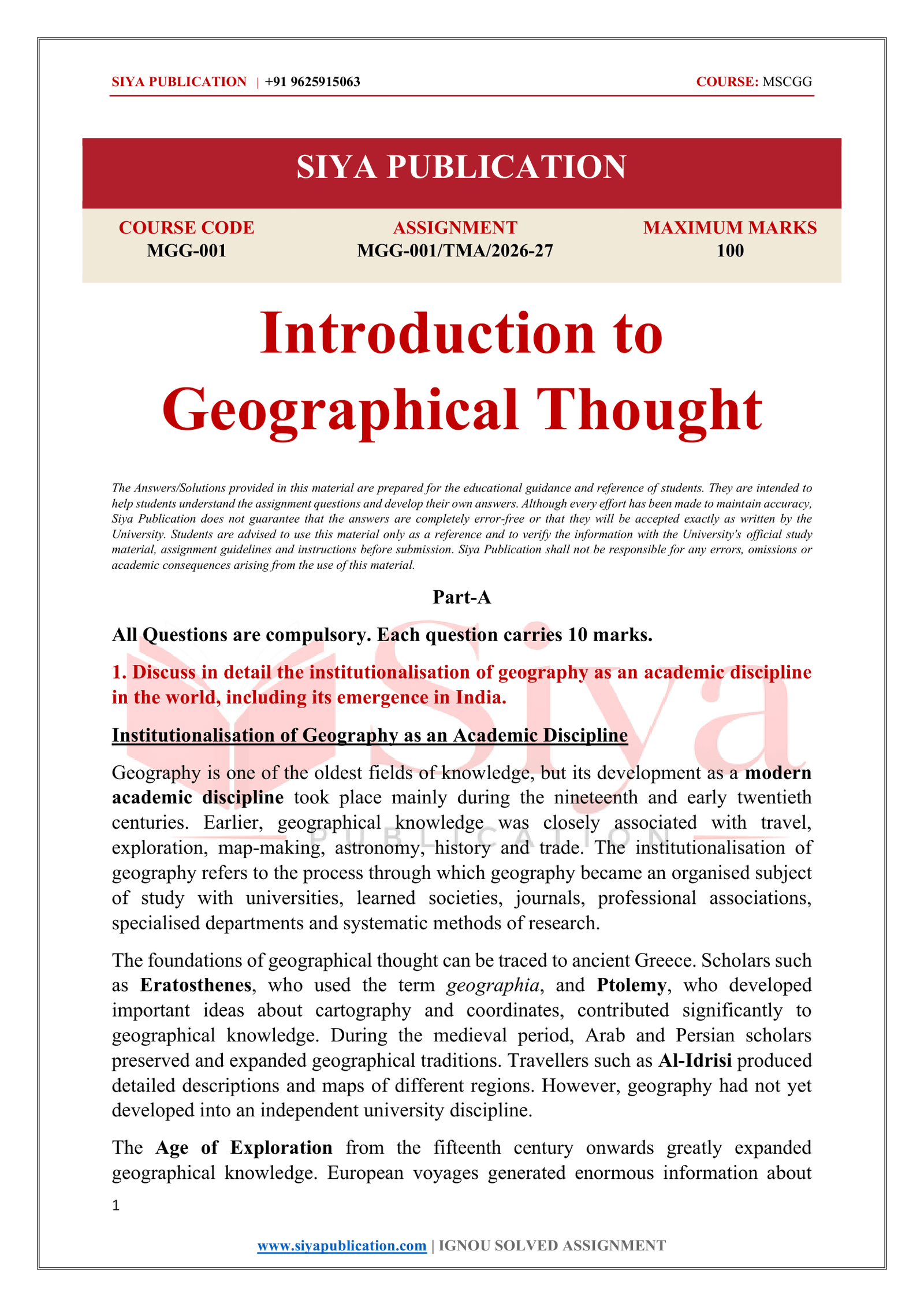 IGNOU MGG-001 Solved Assignment 2026-27 – English Medium - Image 2