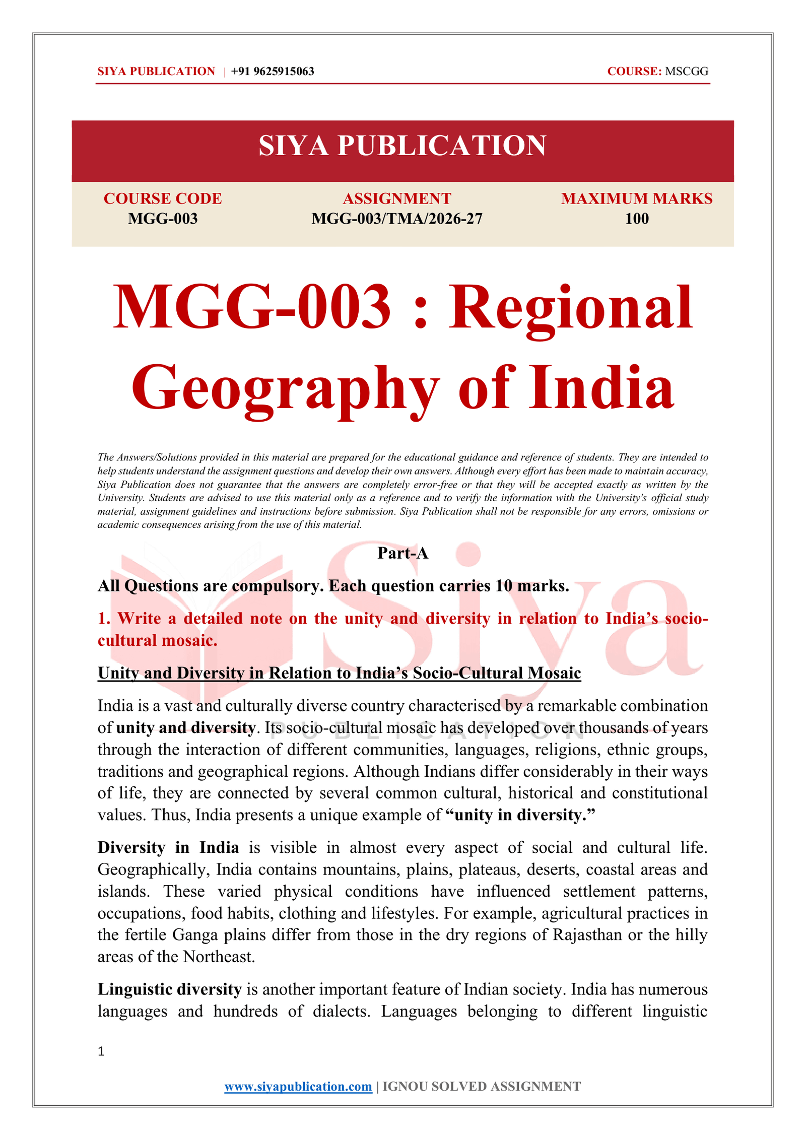 IGNOU MGG-003 Solved Assignment 2026-27 – English Medium - Image 2