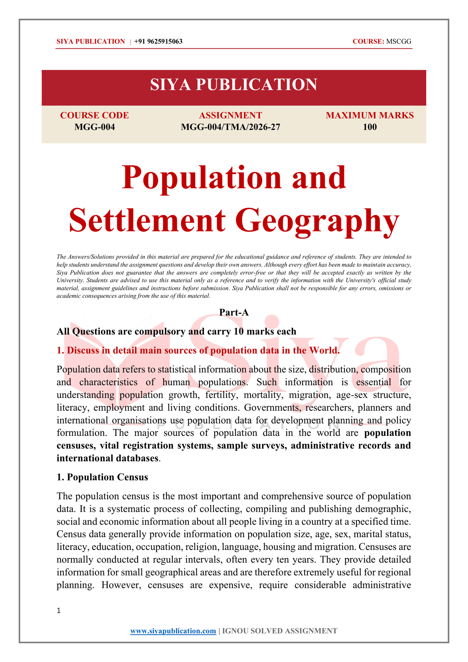 IGNOU MGG-004 Solved Assignment 2026-27 – English Medium - Image 2