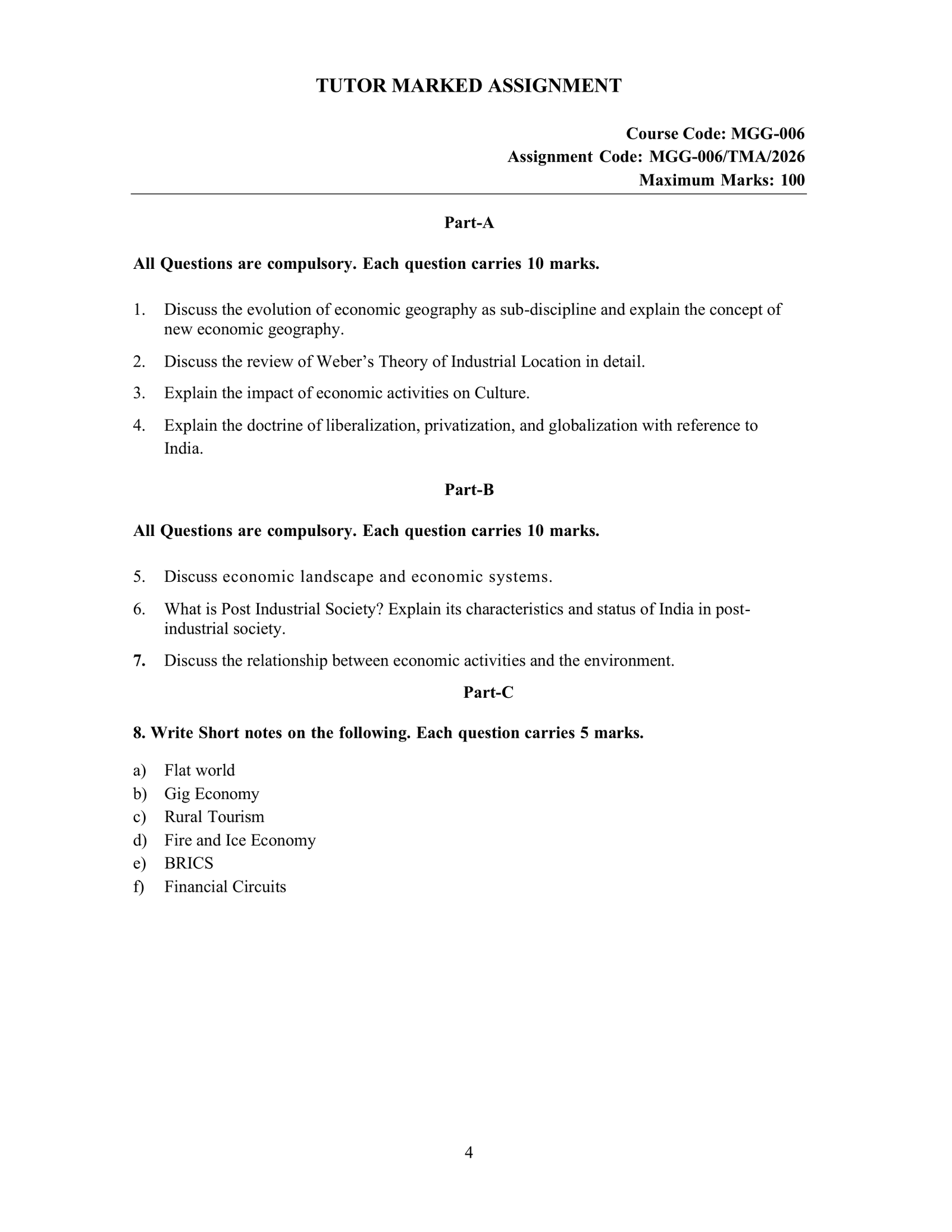 IGNOU MGG-006 Solved Assignment 2026-27 – English Medium